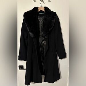 Ralph Lauren Women’s Faux-Fur-Collar Coat
